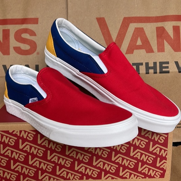 Vans Classic Slip On Vans Yacht Club Red /Blue sneakers men’s - Picture 5 of 16